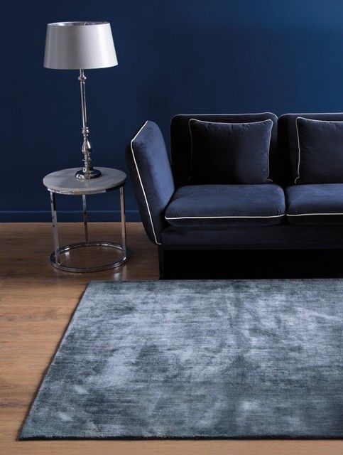 Килим ручної роботи Linen Dark Blue 200x300