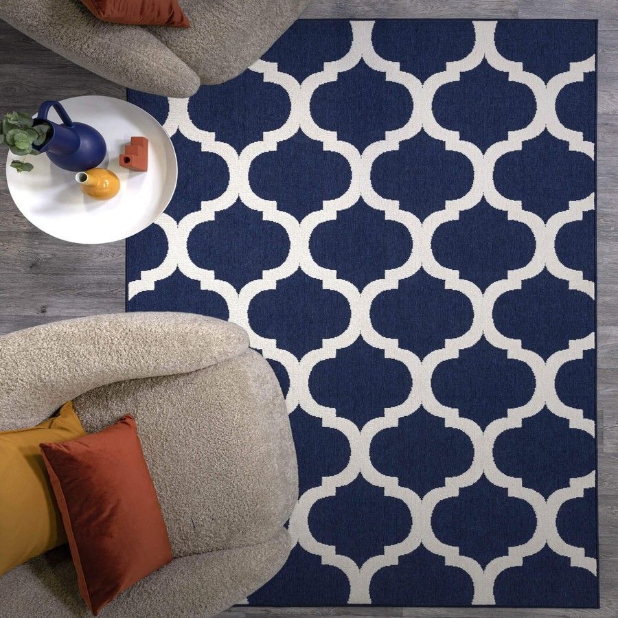 Ковер для улицы и дома Antibes AN02 Blue Trellis 160x230