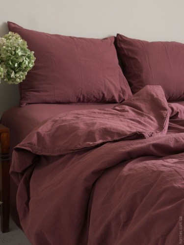 Комплект постельного белья 160x220 LIMASSO RASPBERRY STANDART вишневый