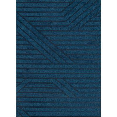 Ковер легкой чистки DENIM BLUE 160x230, Бірюзовий; Синій, 1.6 х 2.3 м, Бирюзовый, Синий