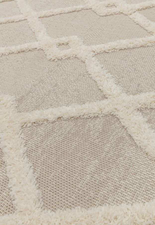 Килим для вулиці і дому Monty Beige/Cream Diamond Indoor/Outdoor MN07 80x150 см