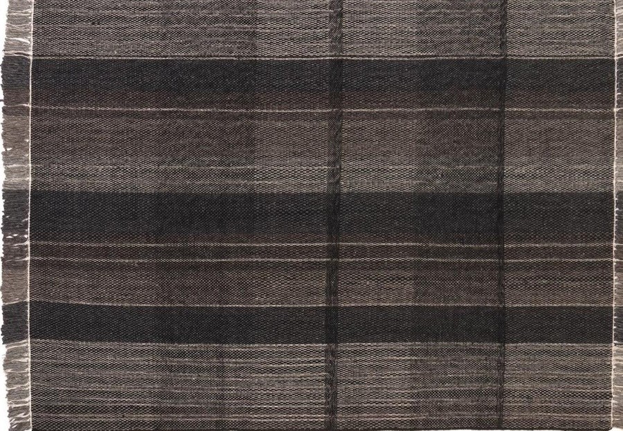 Ковер ручной работы Norton Black Gray 160x230, Сірий; Чорний, 1.6 х 2.3 м, Серый, Черный
