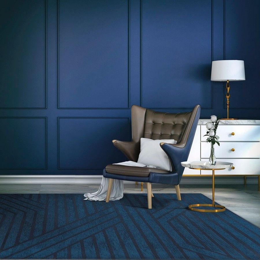 Килим легкої чистки DENIM BLUE 160x230, Бірюзовий; Синій, 1.6 х 2.3 м, Бірюзовий, Синій