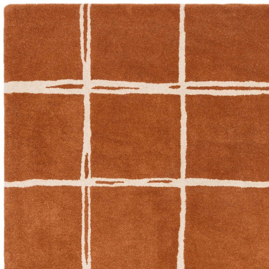 Ковер Albany Grid Rust 80x150 см