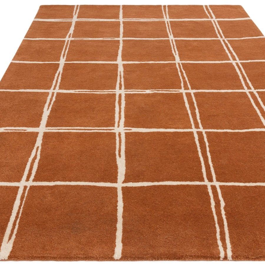 Ковер Albany Grid Rust 80x150 см