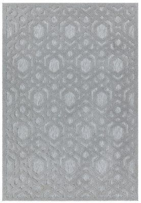 Ковер для дома и улицы Salta Silver Geometric SA03 120x170 см
