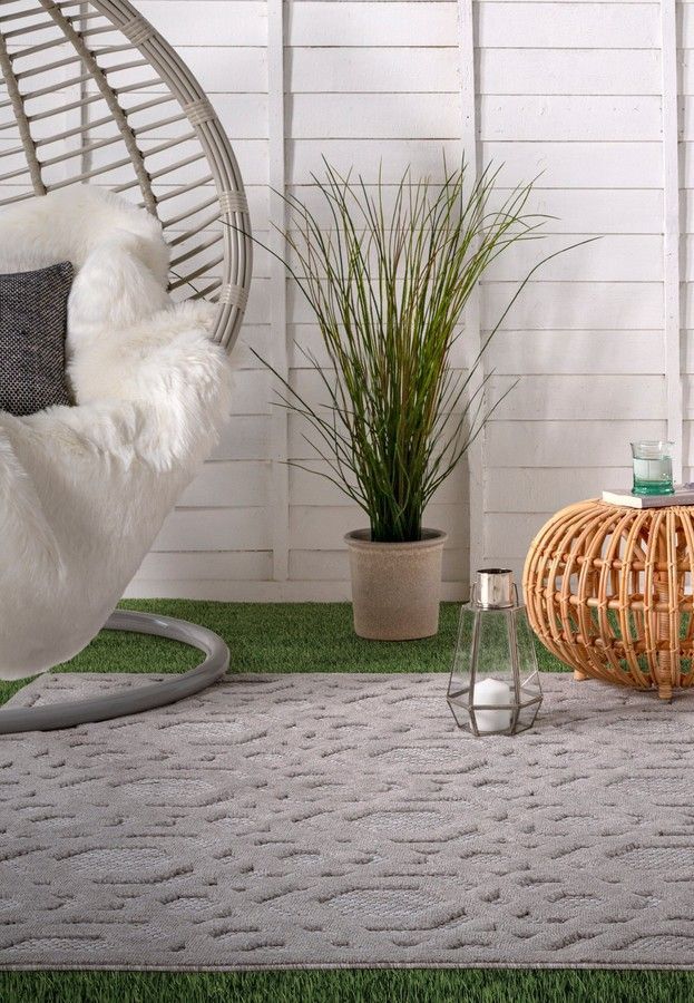 Килим для дому і вулиці Salta Silver Geometric SA03 200x290 см