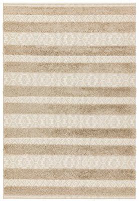 Ковер для улицы и дома Monty Natural/Cream Stripe Indoor/Outdoor MN04 120x170 см
