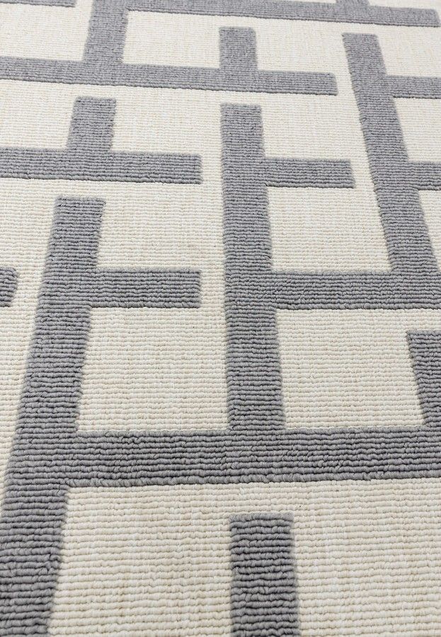 Килим для вулиці і дому Antibes AN03 White/Grey Grid 200x290