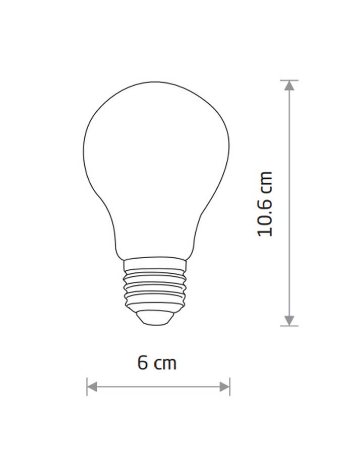 Лампа Nowodvorski 10596 Bulb vintage led E27 1x6W 2200K 360Lm Transparent