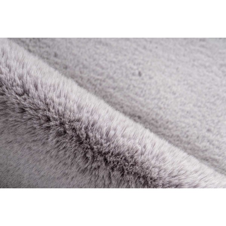 Килим Rabbit grey 60x180 шкірка Бельгія, серый, 0.6 х 1.8 м, Сірий