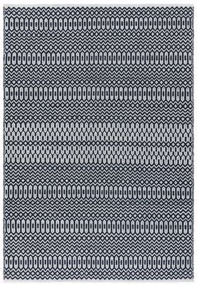 Эко ковер для улицы и дома Halsey Black Geometric 66x240 см