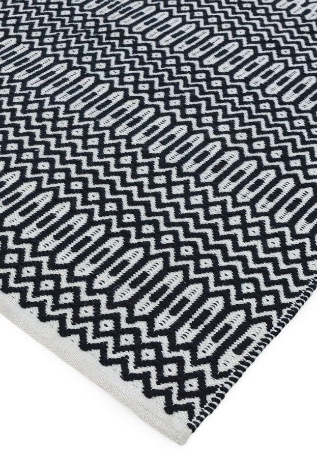 Еко килим для вулиці і дому Halsey Black Geometric 120x170 см