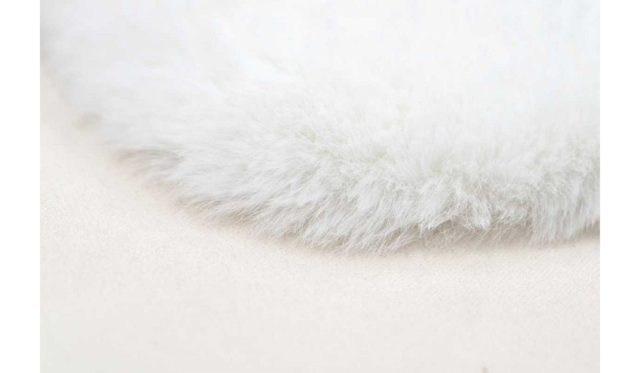 Ковер Rabbit white 60x90 см шкурка Бельгия, серый, 0.6 х 0.9 м, Белый