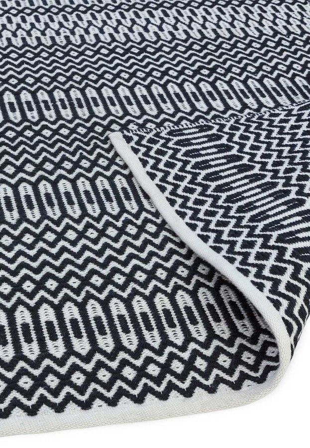 Еко килим для вулиці і дому Halsey Black Geometric 200x290 см