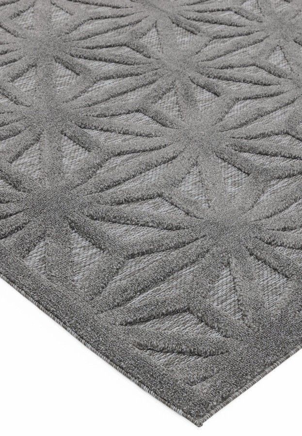 Килим для дому і вулиці Salta Antracite Star SA01 120x170 см