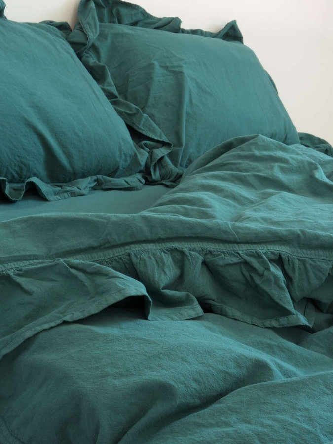 Комплект постельного белья СЕМЕЙНЫЙ LIMASSO DARK GREEN EXCLUSIVE зеленый