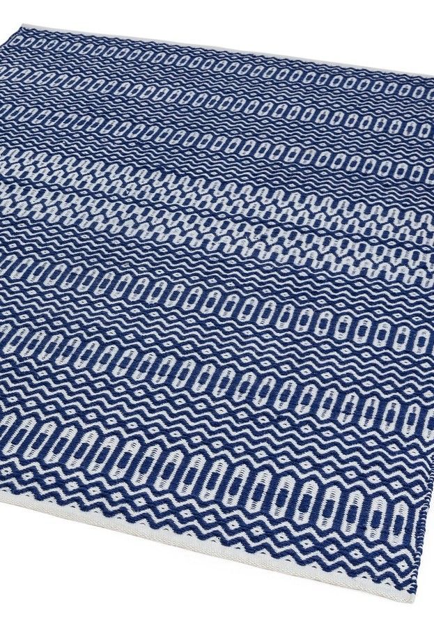 Эко ковер для улицы и дома Halsey Blue Geometric 160x230 см