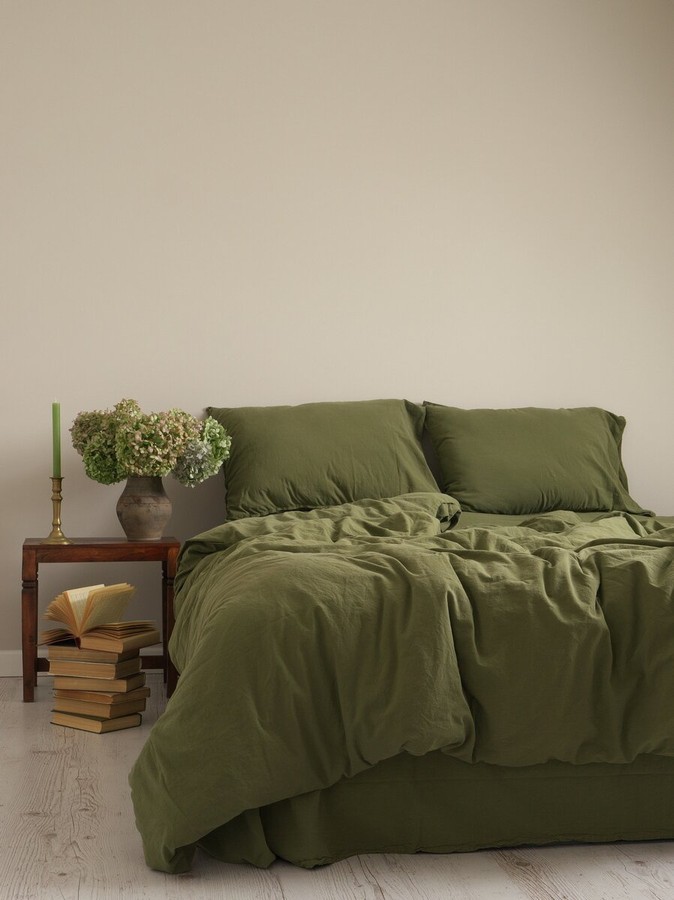 Комплект постельного белья 200x220 LIMASSO CAPULET OLIVE STANDART оливковый